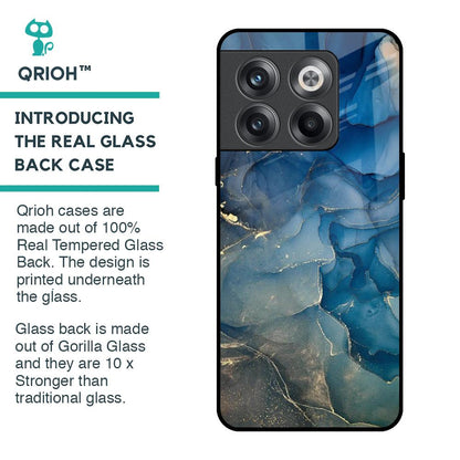 Blue Cool Marble Glass Case for OnePlus 10T 5G