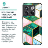 Seamless Green Marble Glass Case for OnePlus 10T 5G