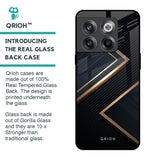 Sleek Golden & Navy Glass Case for OnePlus 10T 5G