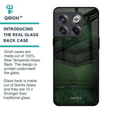 Green Leather Glass Case for OnePlus 10T 5G