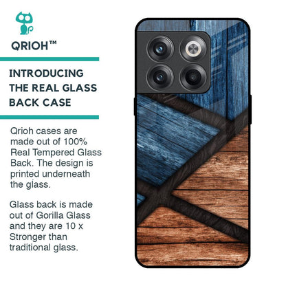 Wooden Tiles Glass Case for OnePlus 10T 5G