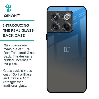 Blue Grey Ombre Glass Case for OnePlus 10T 5G