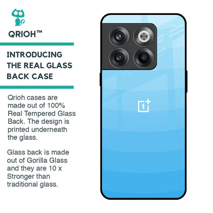 Wavy Blue Pattern Glass Case for OnePlus 10T 5G