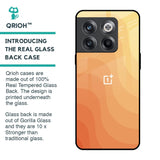 Orange Curve Pattern Glass Case for OnePlus 10T 5G