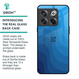 Blue Wave Abstract Glass Case for OnePlus 10T 5G