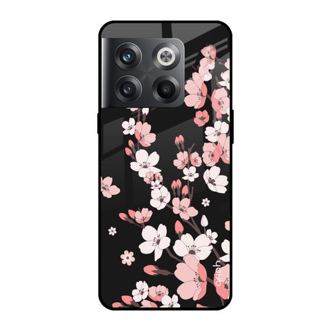 Black Cherry Blossom OnePlus 10T 5G Glass Cases & Covers Online