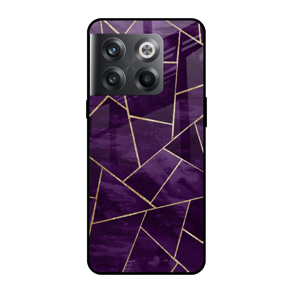 Geometric Purple OnePlus 10T 5G Glass Cases & Covers Online