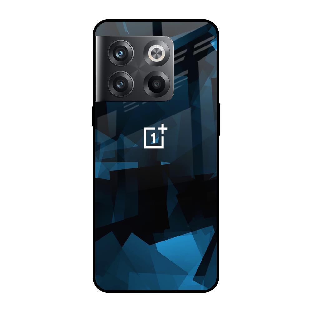 Polygonal Blue Box OnePlus 10T 5G Glass Cases & Covers Online