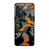 Camouflage Orange OnePlus 10T 5G Glass Cases & Covers Online