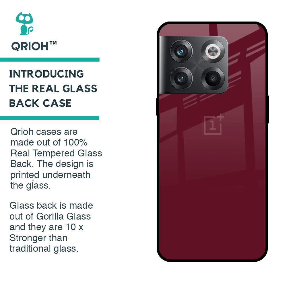 Classic Burgundy Glass Case for OnePlus 10T 5G