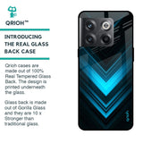 Vertical Blue Arrow Glass Case For OnePlus 10T 5G