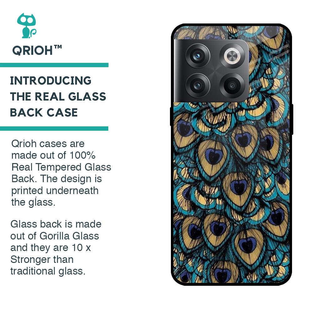 Peacock Feathers Glass case for OnePlus 10T 5G