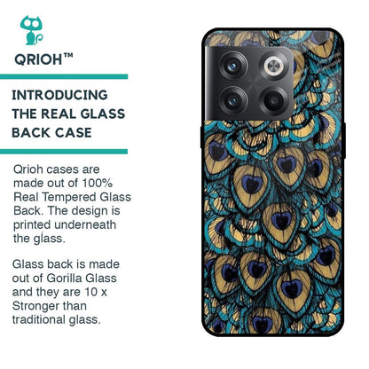 Peacock Feathers Glass case for OnePlus 10T 5G