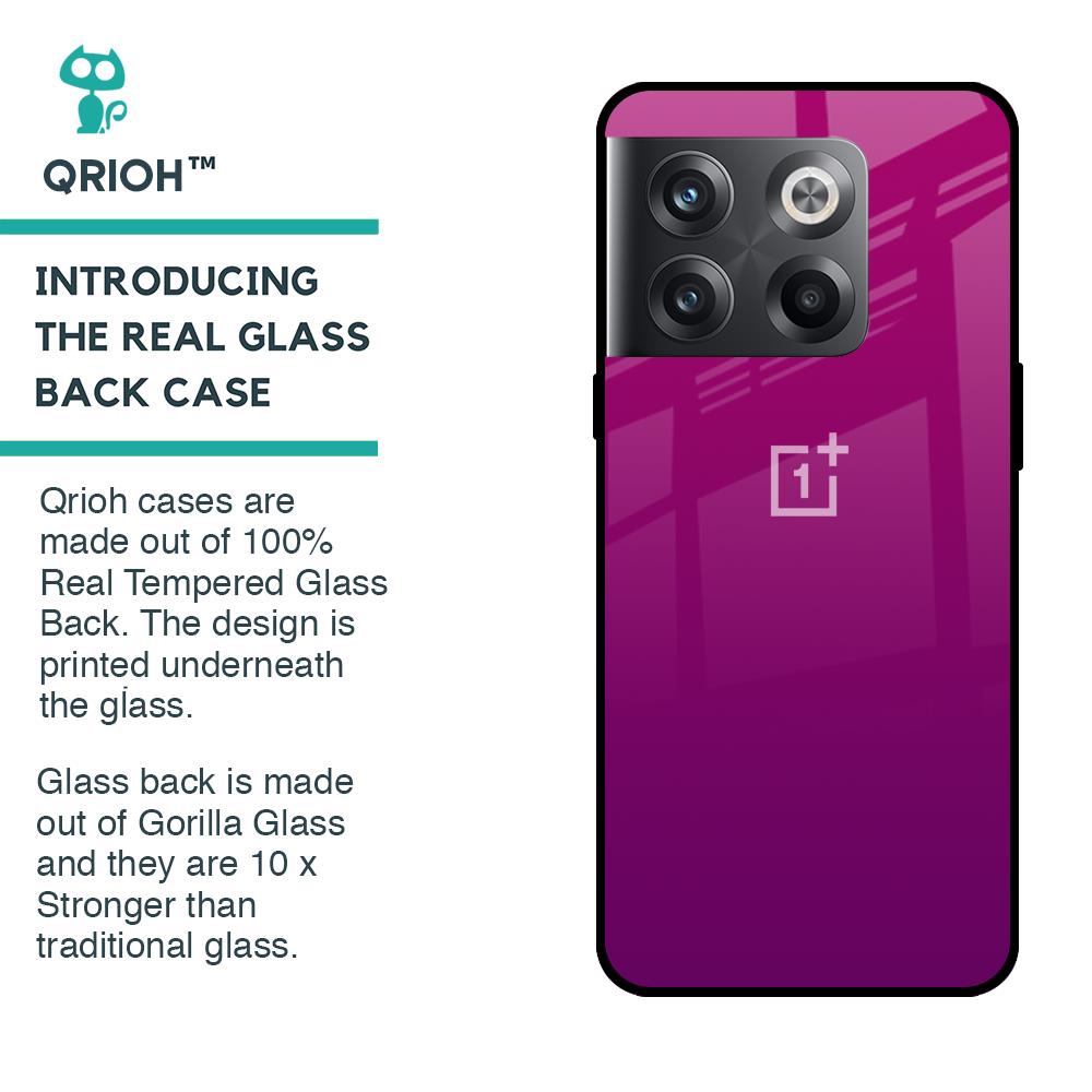 Magenta Gradient Glass Case For OnePlus 10T 5G
