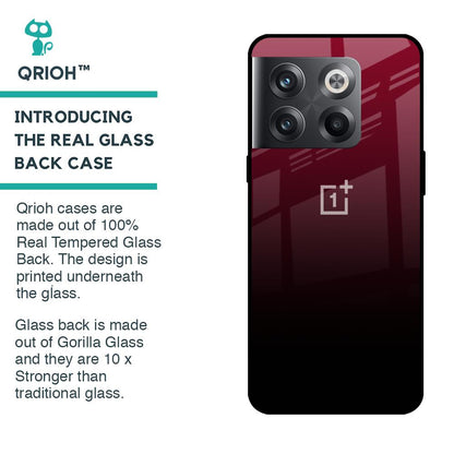 Wine Red Glass Case For OnePlus 10T 5G