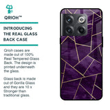 Geometric Purple Glass Case For OnePlus 10T 5G