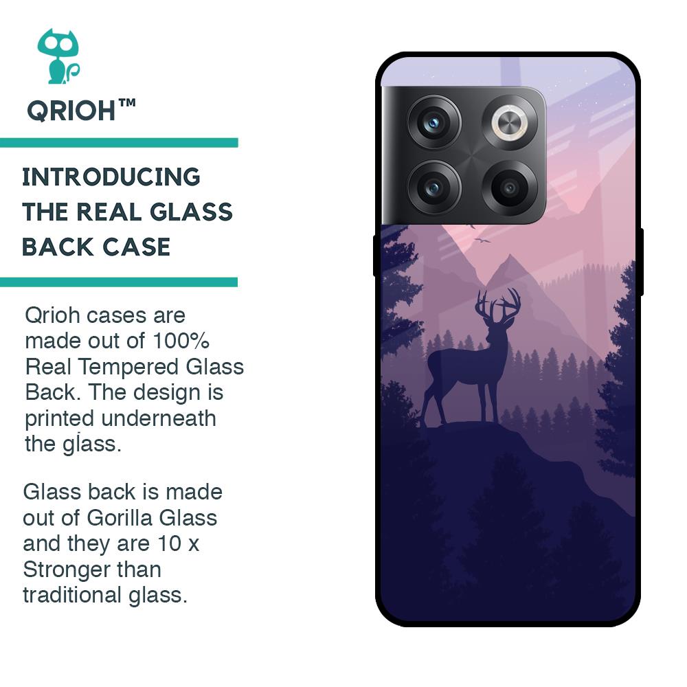 Deer In Night Glass Case For OnePlus 10T 5G
