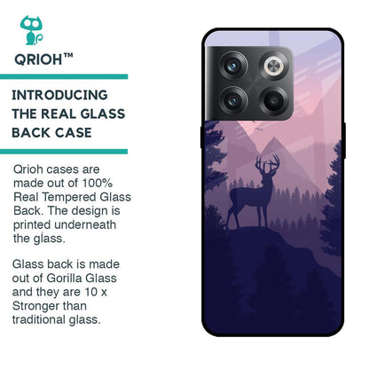 Deer In Night Glass Case For OnePlus 10T 5G