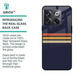 Tricolor Stripes Glass Case For OnePlus 10T 5G