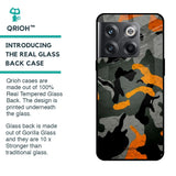 Camouflage Orange Glass Case For OnePlus 10T 5G