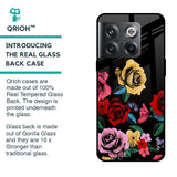 Floral Decorative Glass Case For OnePlus 10T 5G