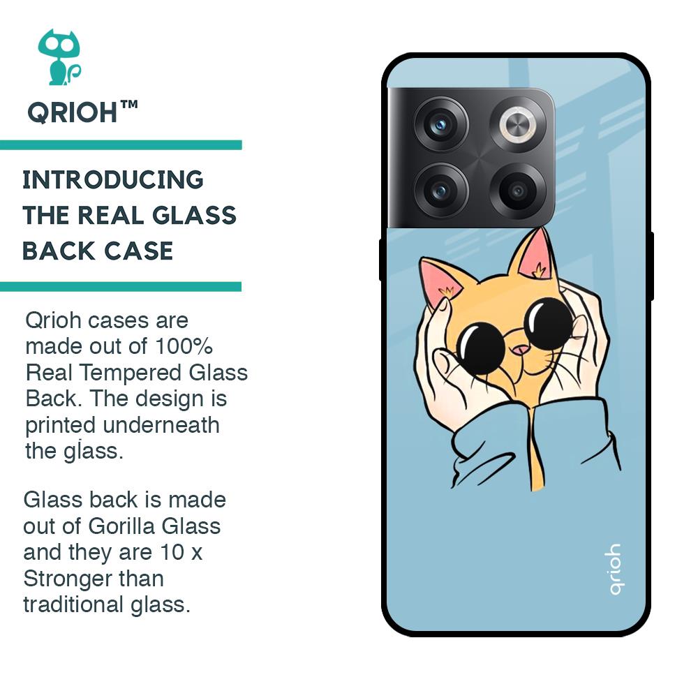 Adorable Cute Kitty Glass Case For OnePlus 10T 5G