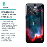 Brush Art Glass Case For OnePlus 10T 5G