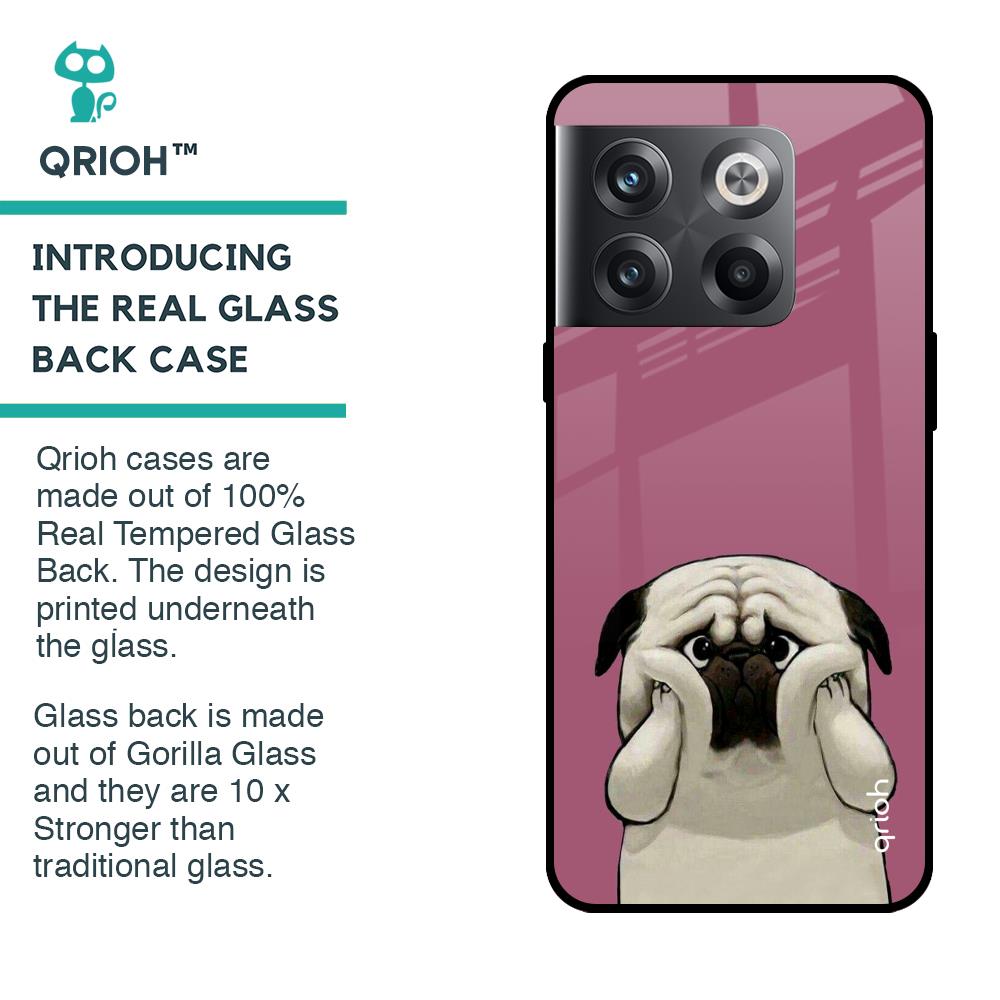 Funny Pug Face Glass Case For OnePlus 10T 5G
