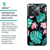 Tropical Leaves & Pink Flowers Glass case for OnePlus 10T 5G
