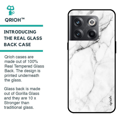 Modern White Marble Glass case for OnePlus 10T 5G
