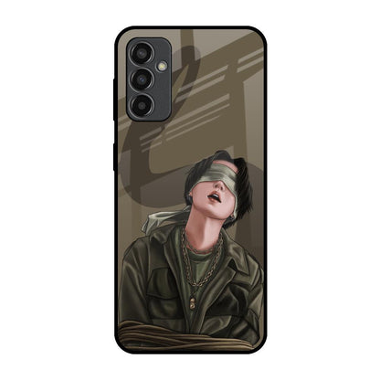 Blind Fold Samsung Galaxy M13 Glass Back Cover Online