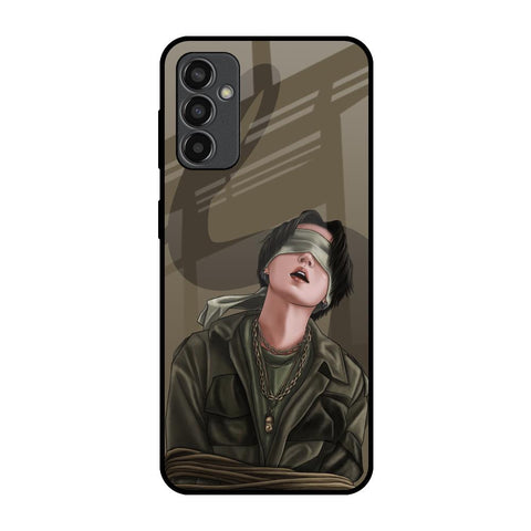 Blind Fold Samsung Galaxy M13 Glass Back Cover Online