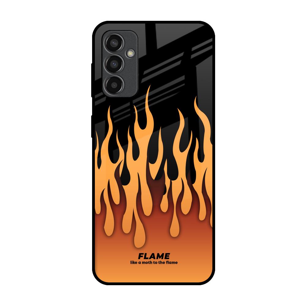 Fire Flame Samsung Galaxy M13 Glass Back Cover Online