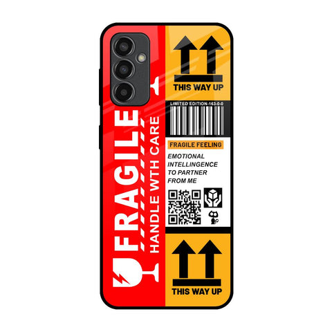 Handle With Care Samsung Galaxy M13 Glass Back Cover Online