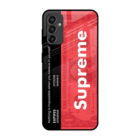 Supreme Ticket Samsung Galaxy M13 Glass Back Cover Online