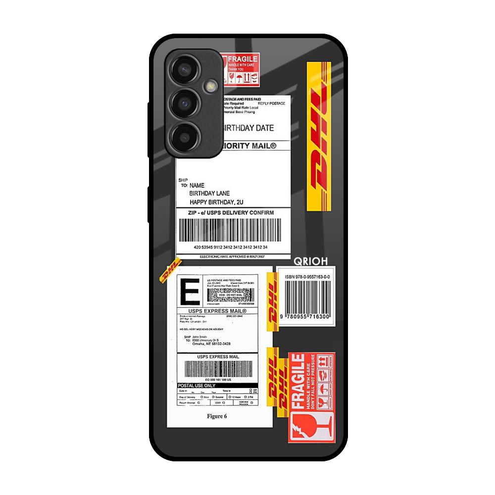 Cool Barcode Label Samsung Galaxy M13 Glass Back Cover Online