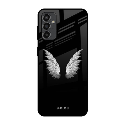 White Angel Wings Samsung Galaxy M13 Glass Back Cover Online