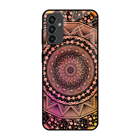 Floral Mandala Samsung Galaxy M13 Glass Back Cover Online