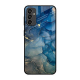 Blue Cool Marble Samsung Galaxy M13 Glass Back Cover Online