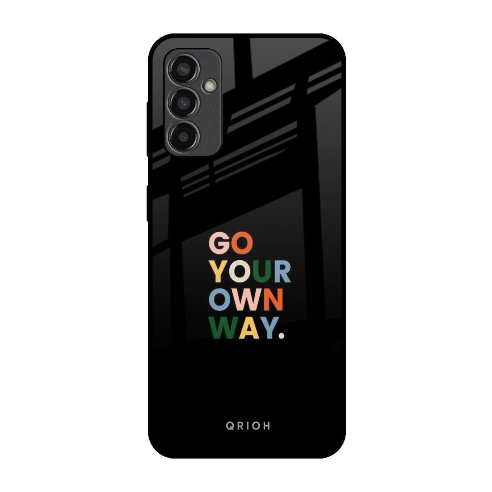 Go Your Own Way Samsung Galaxy M13 Glass Back Cover Online