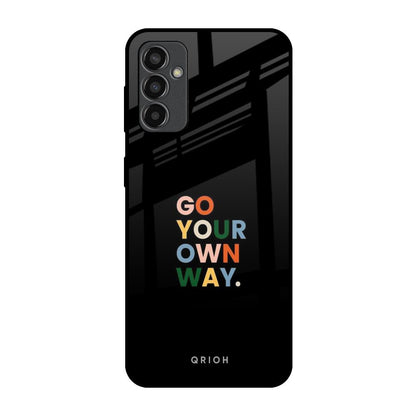 Go Your Own Way Samsung Galaxy M13 Glass Back Cover Online