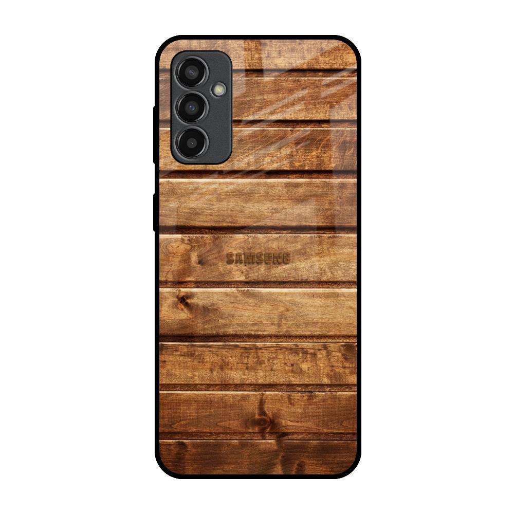 Wooden Planks Samsung Galaxy M13 Glass Back Cover Online