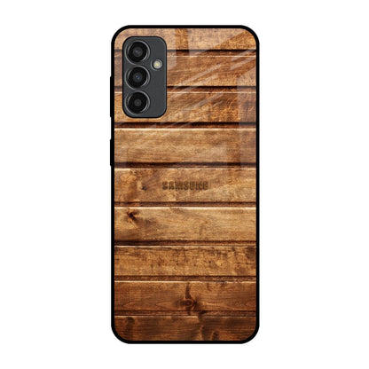 Wooden Planks Samsung Galaxy M13 Glass Back Cover Online