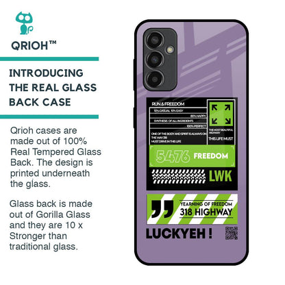 Run & Freedom Glass Case for Samsung Galaxy M13