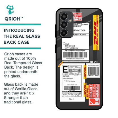 Cool Barcode Label Glass Case For Samsung Galaxy M13