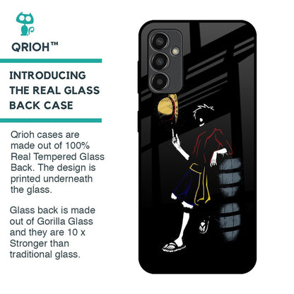 Luffy Line Art Glass Case for Samsung Galaxy M13