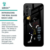 Luffy Line Art Glass Case for Samsung Galaxy M13
