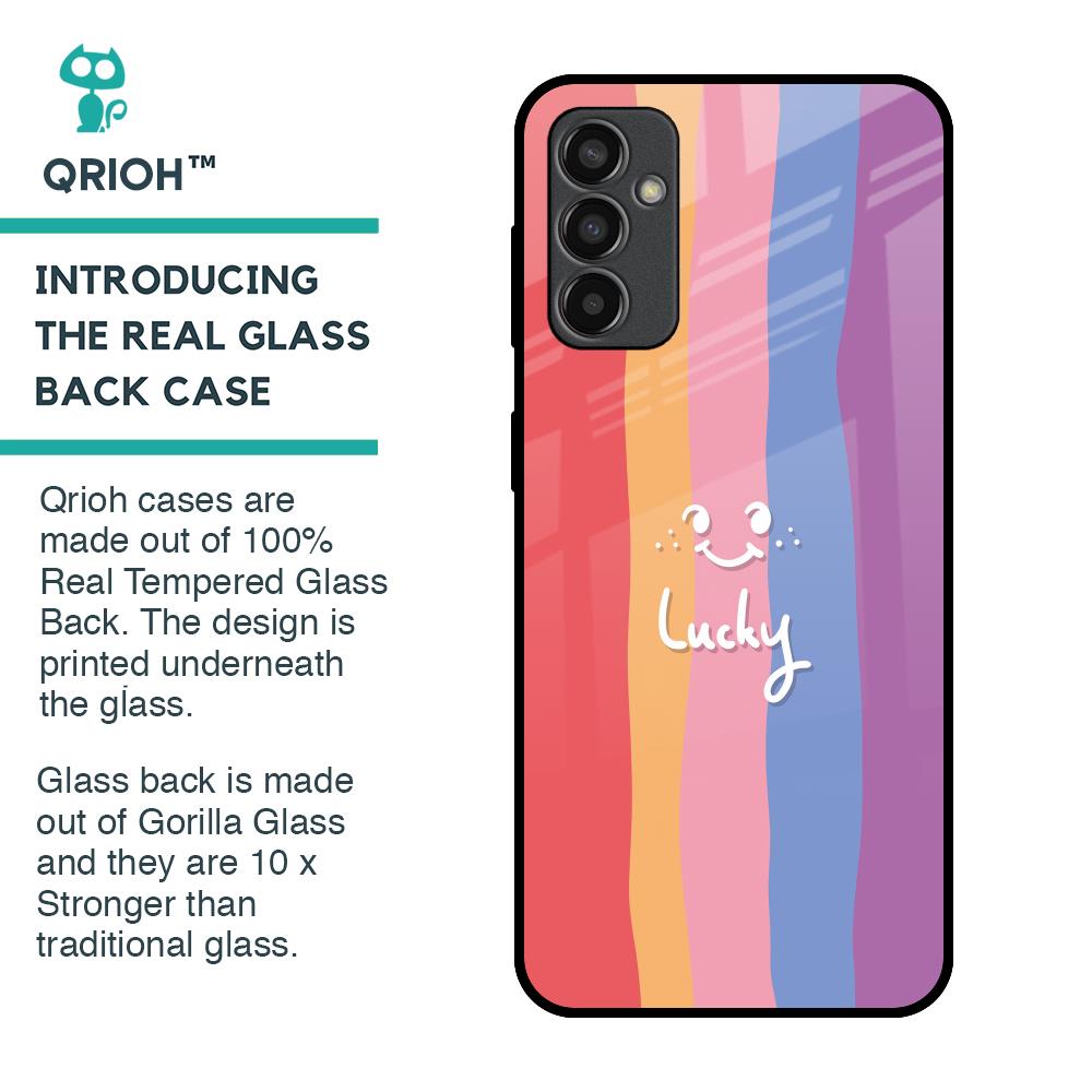 Lucky Abstract Glass Case for Samsung Galaxy M13