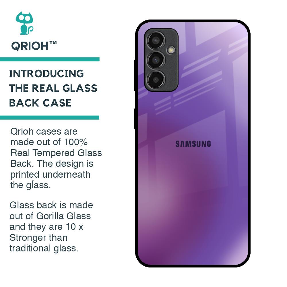 Ultraviolet Gradient Glass Case for Samsung Galaxy M13