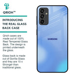 Vibrant Blue Texture Glass Case for Samsung Galaxy M13